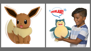 Hey Kids, It's My Partner Eevee And Snooze Action Snorlax